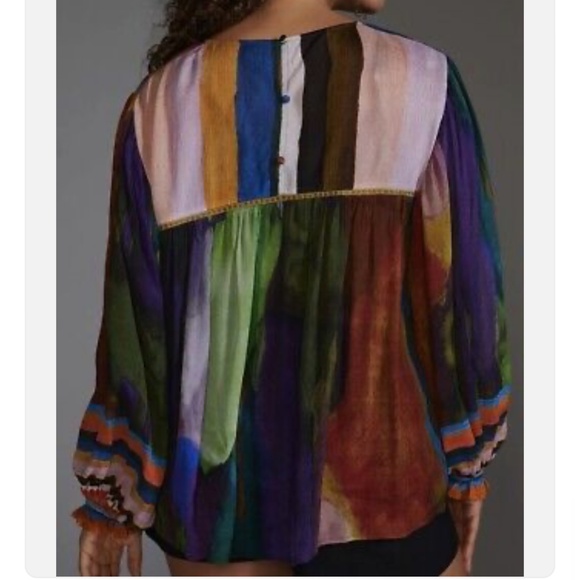 Anthropologie Floral Patchwork Blouse - Picture 3 of 5